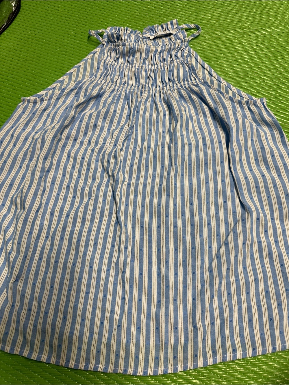 Staccato Blue and White Vertical Stripe Men’s Tank Top